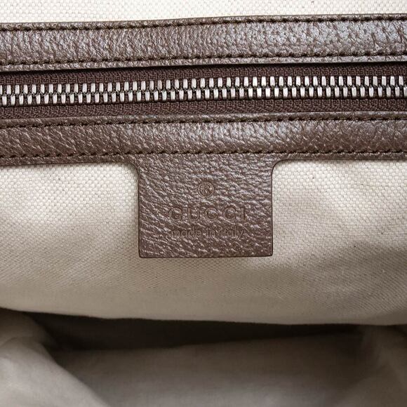 Gucci Skateboard Backpack Daypack GG Supreme Canvas Leather Beige Brown - Picture 9 of 9